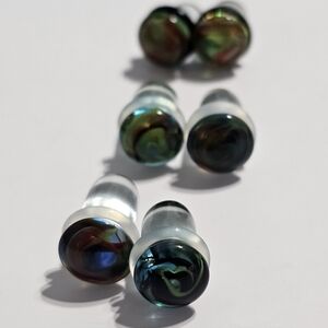 Iridescent Glass Plugs 0g 8mm